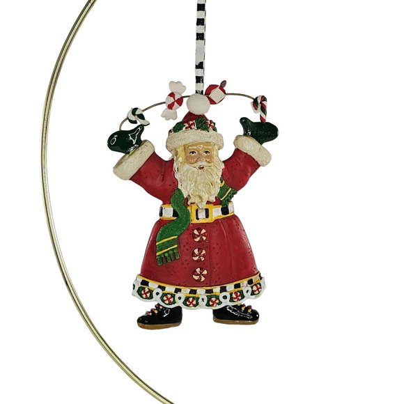 Mary Engelbreit Santa Claus Christmas Ornament Candy Cane - Picture 5 of 6